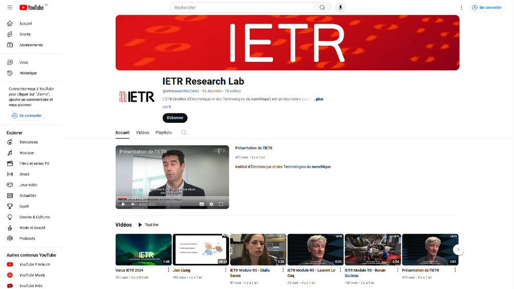 IETR YouTube channel
